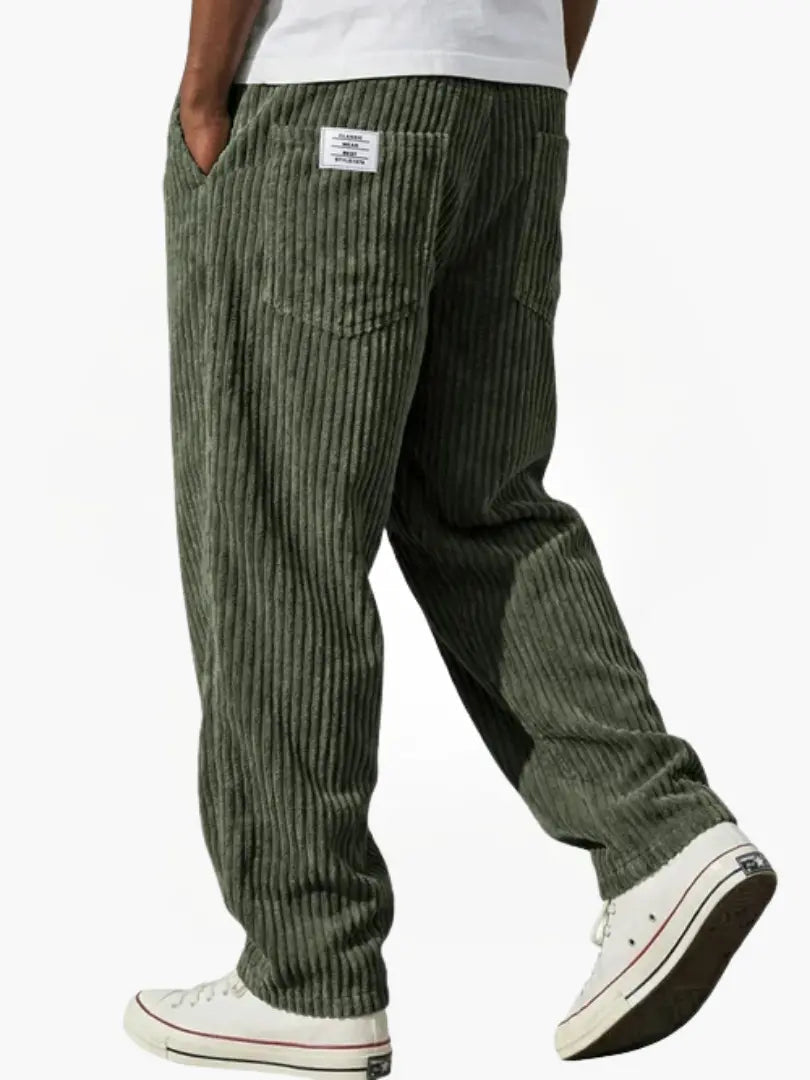 Men's Corduroy Trousers with Straight Leg
