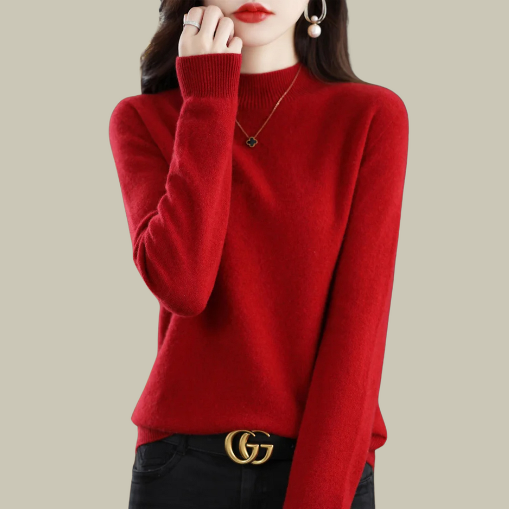 Women's Merino Wool Roll Neck Jumper