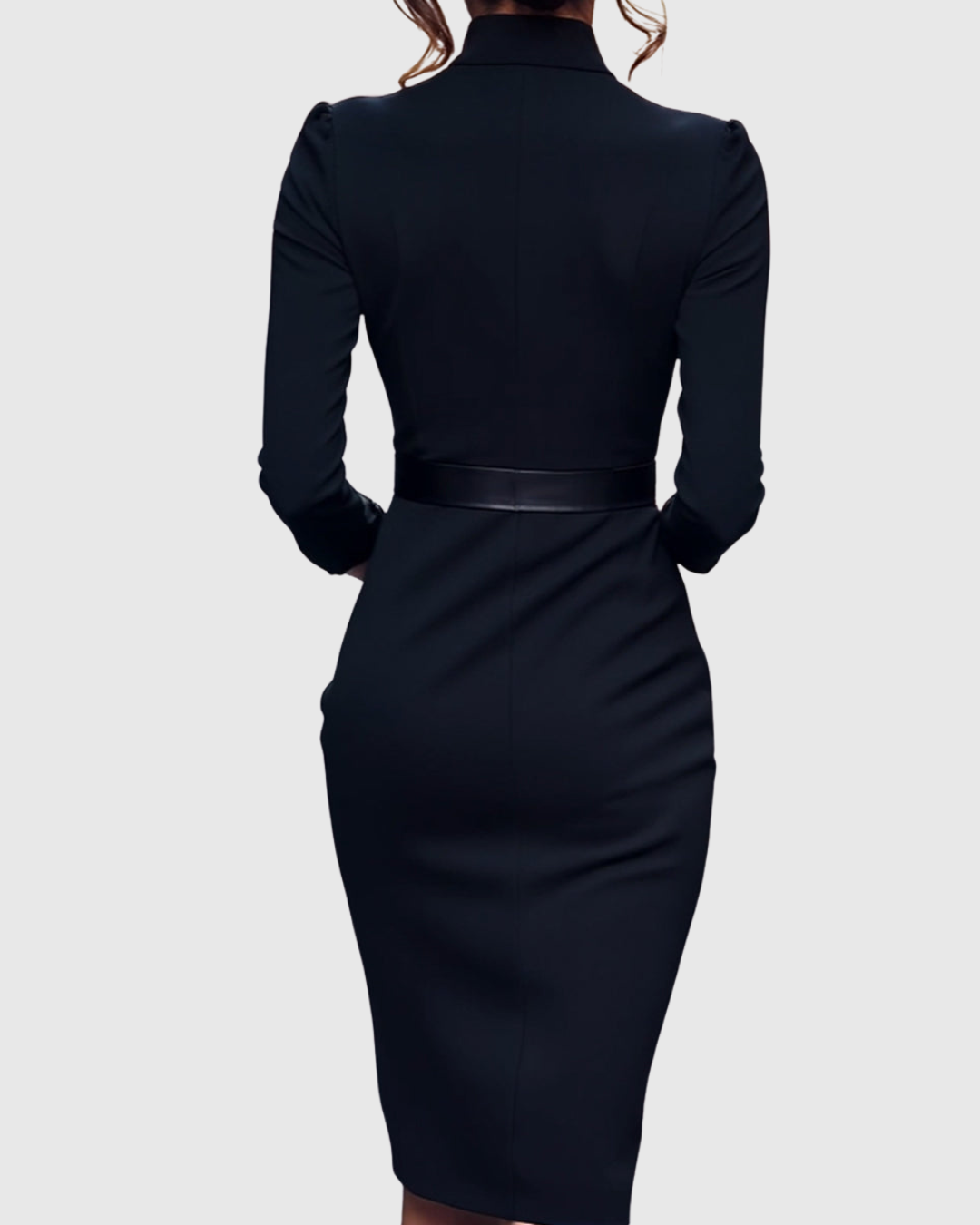 Joanna | Women's Midi Dress Fitted with a Belt