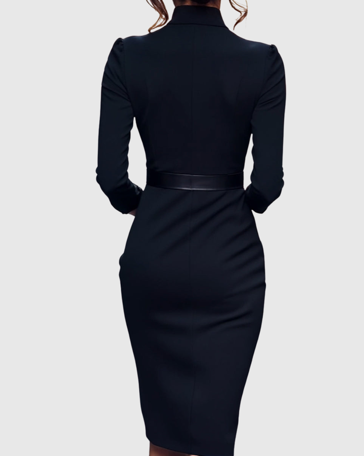 Joanna | Women's Midi Dress Fitted with a Belt