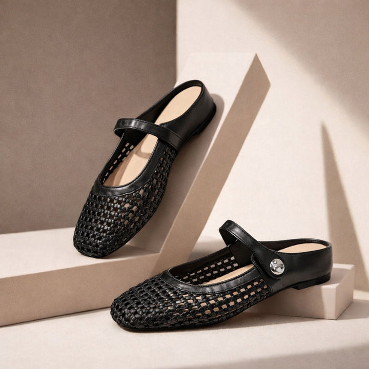 Ewa | Women's Orthopedic Ballet Flats with Strap