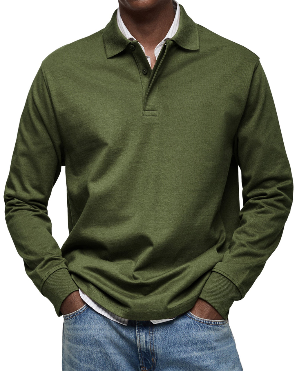 Men's Classic Long Sleeve Polo Shirt