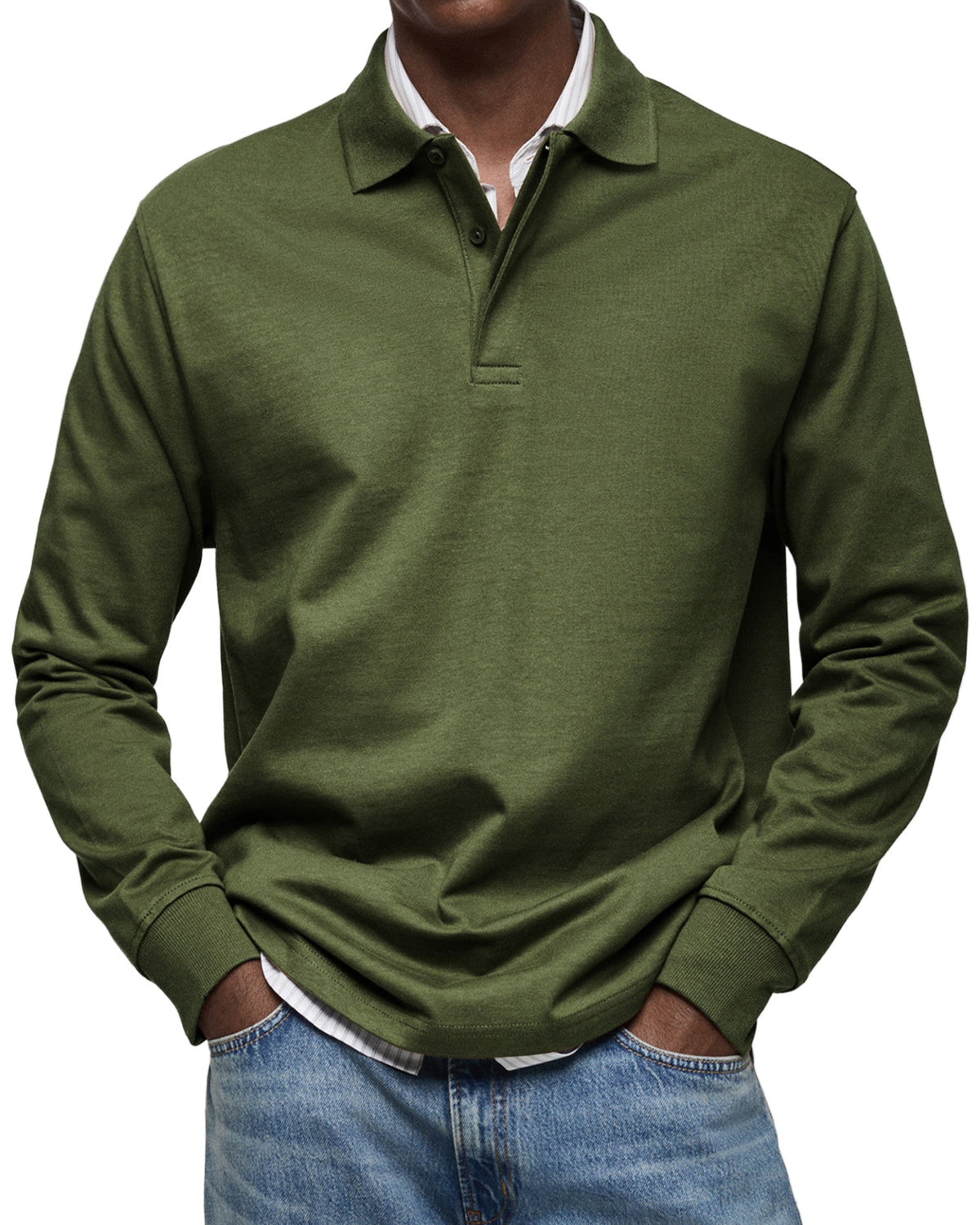 Men's Classic Long Sleeve Polo Shirt
