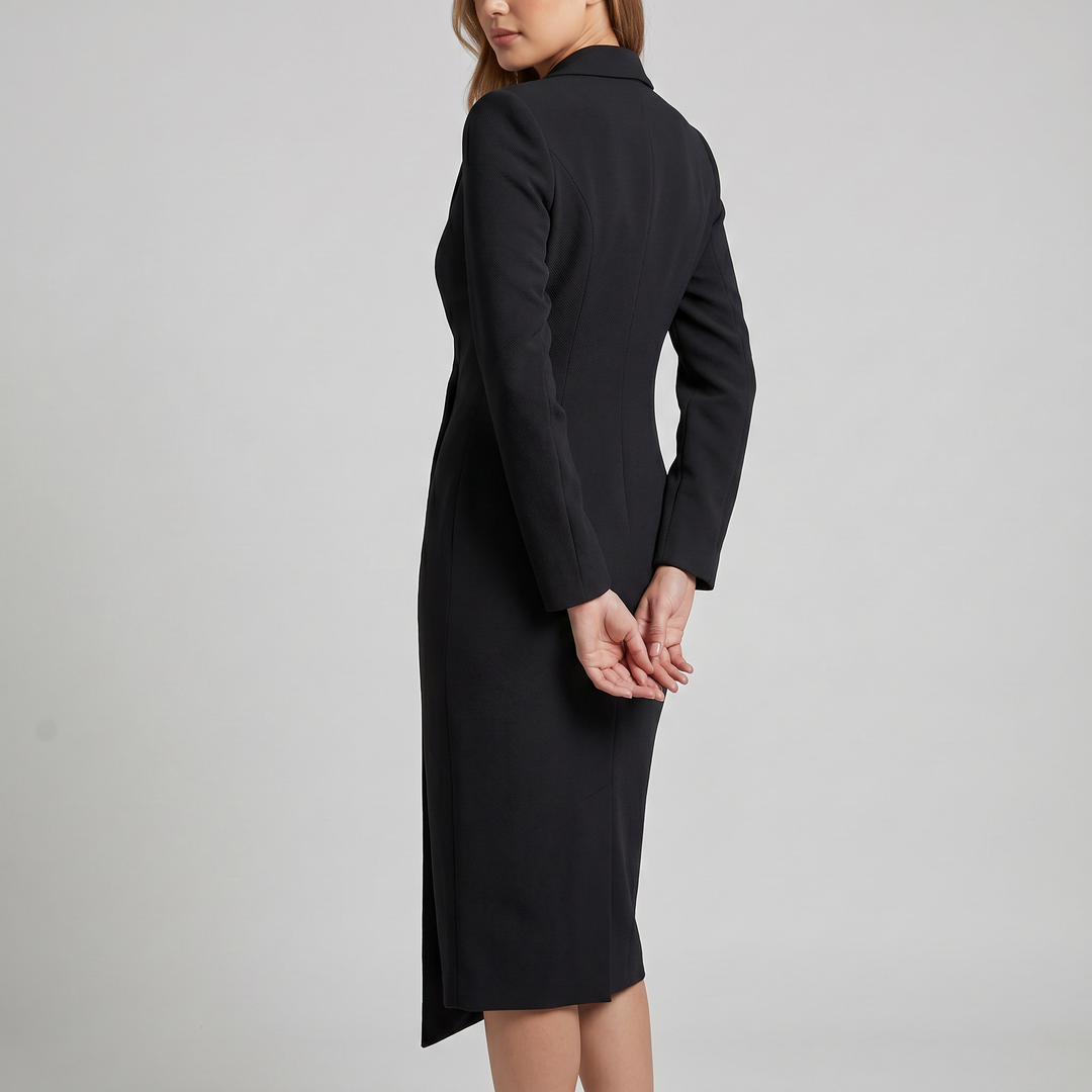 Renata | Elegant Midi Dress with Collar