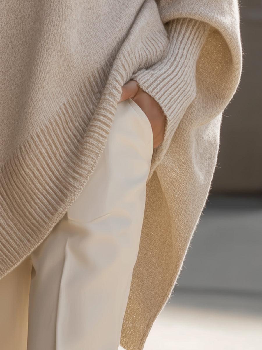 Pull oversize en maille pour femme