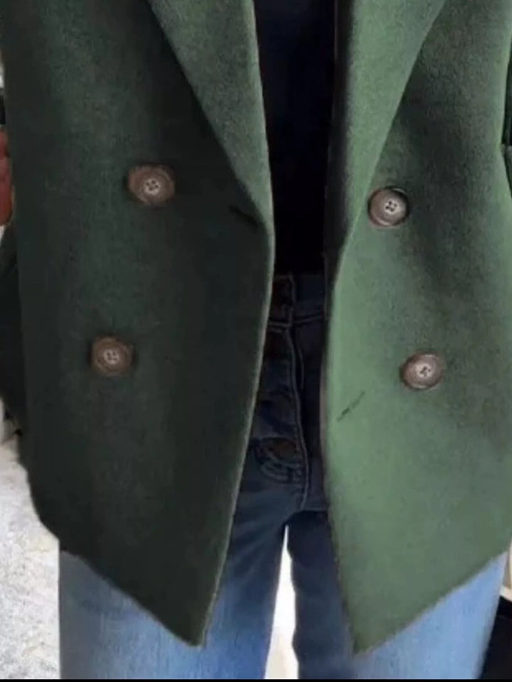 Women's Mid-Length Shawl Collar Coat