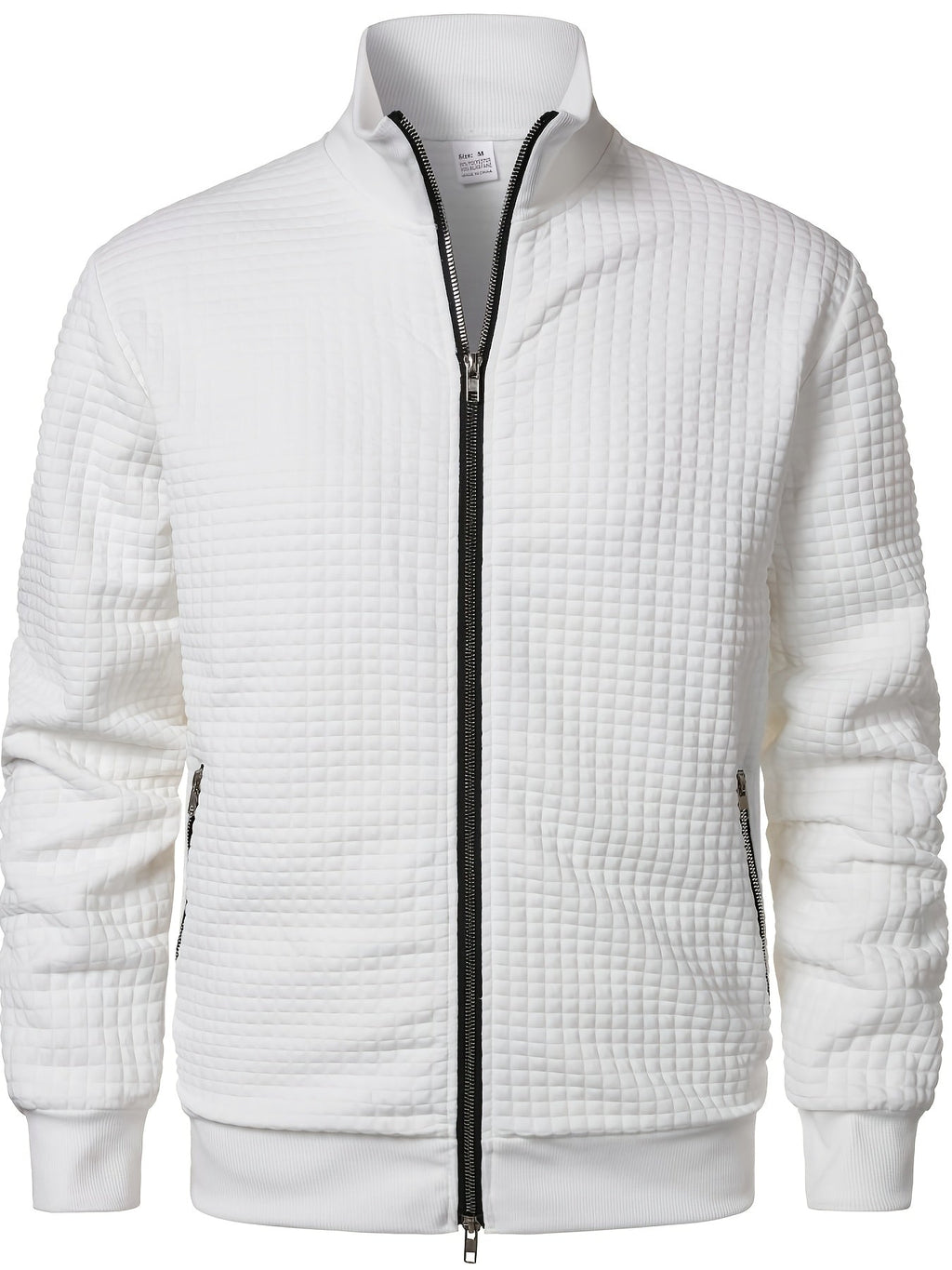 Men's Zip Up Cardigan with Stand Up Collar
