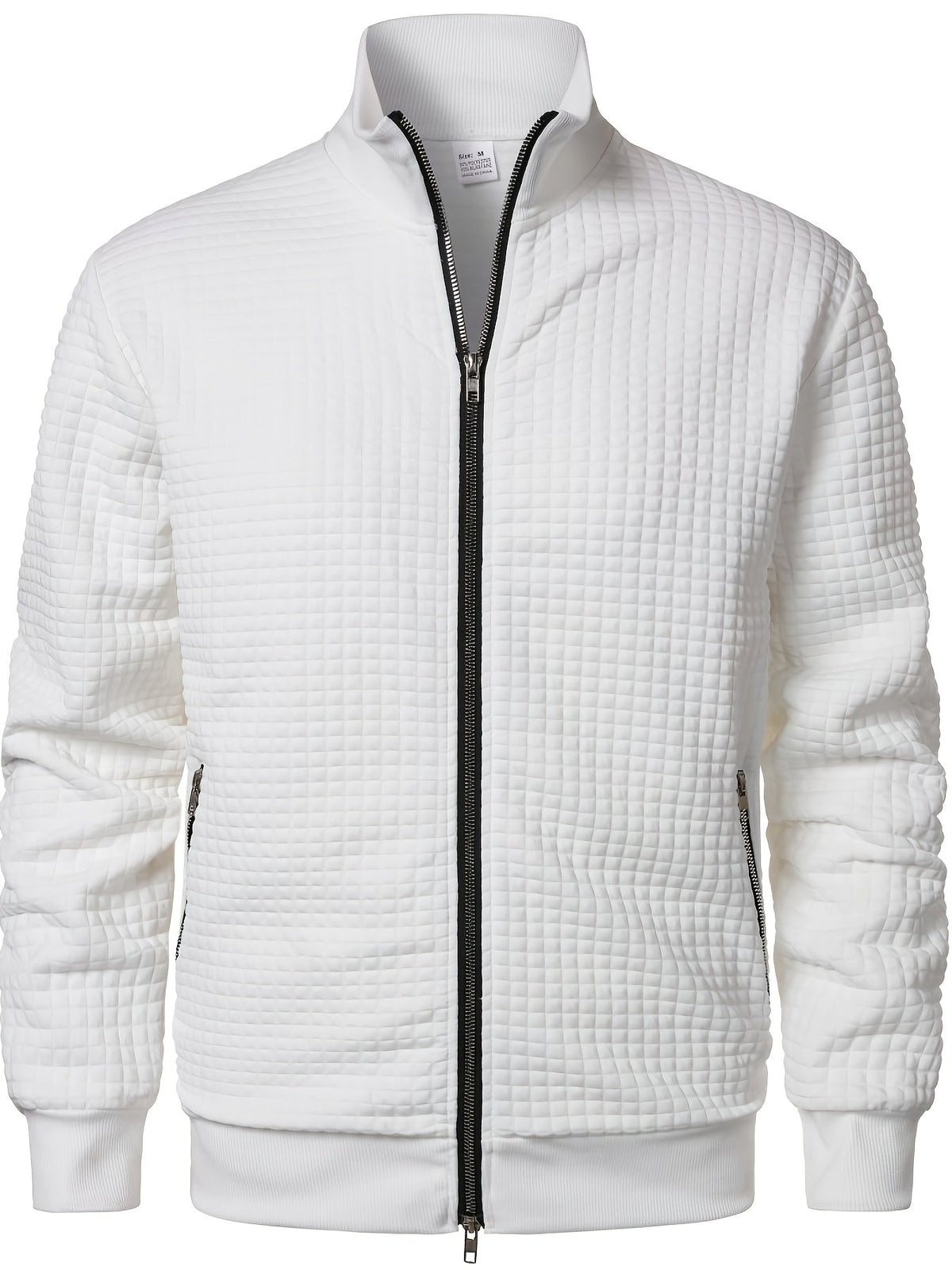 Men's Zip Up Cardigan with Stand Up Collar
