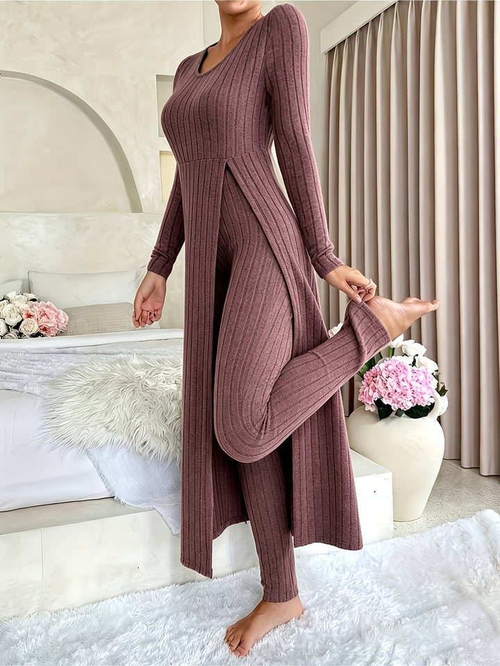 Women's Ribbed Loungewear Set