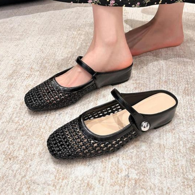 Ewa | Women's Orthopedic Ballet Flats with Strap