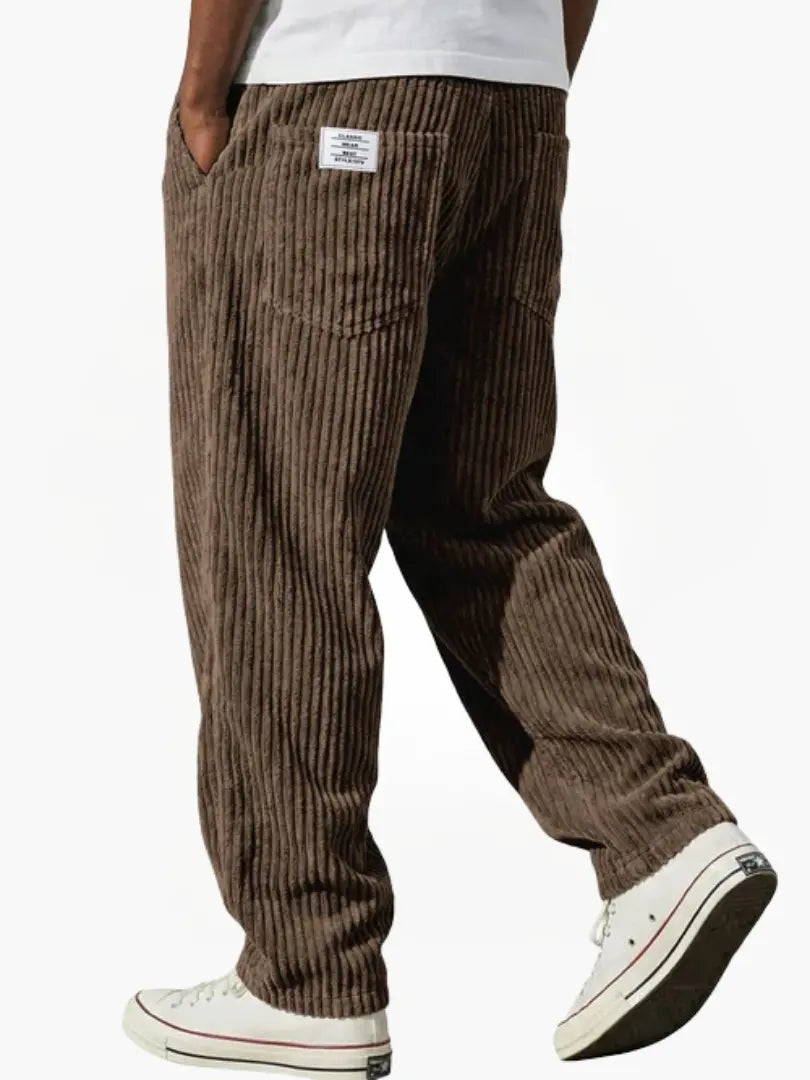 Men's Corduroy Trousers with Straight Leg