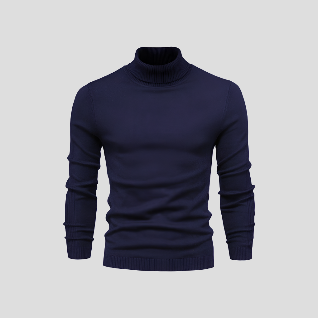 Men's Ribbed Turtleneck Jumper