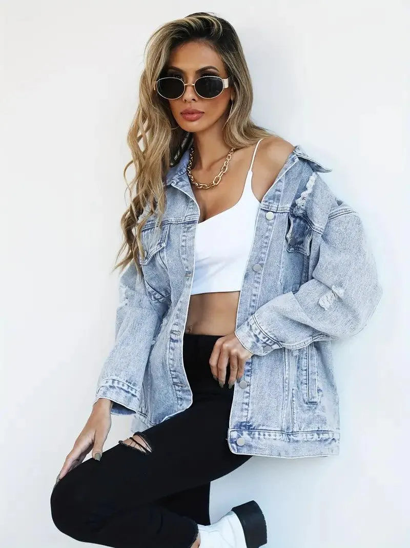 Klaudia | Women's Oversized Denim Jacket