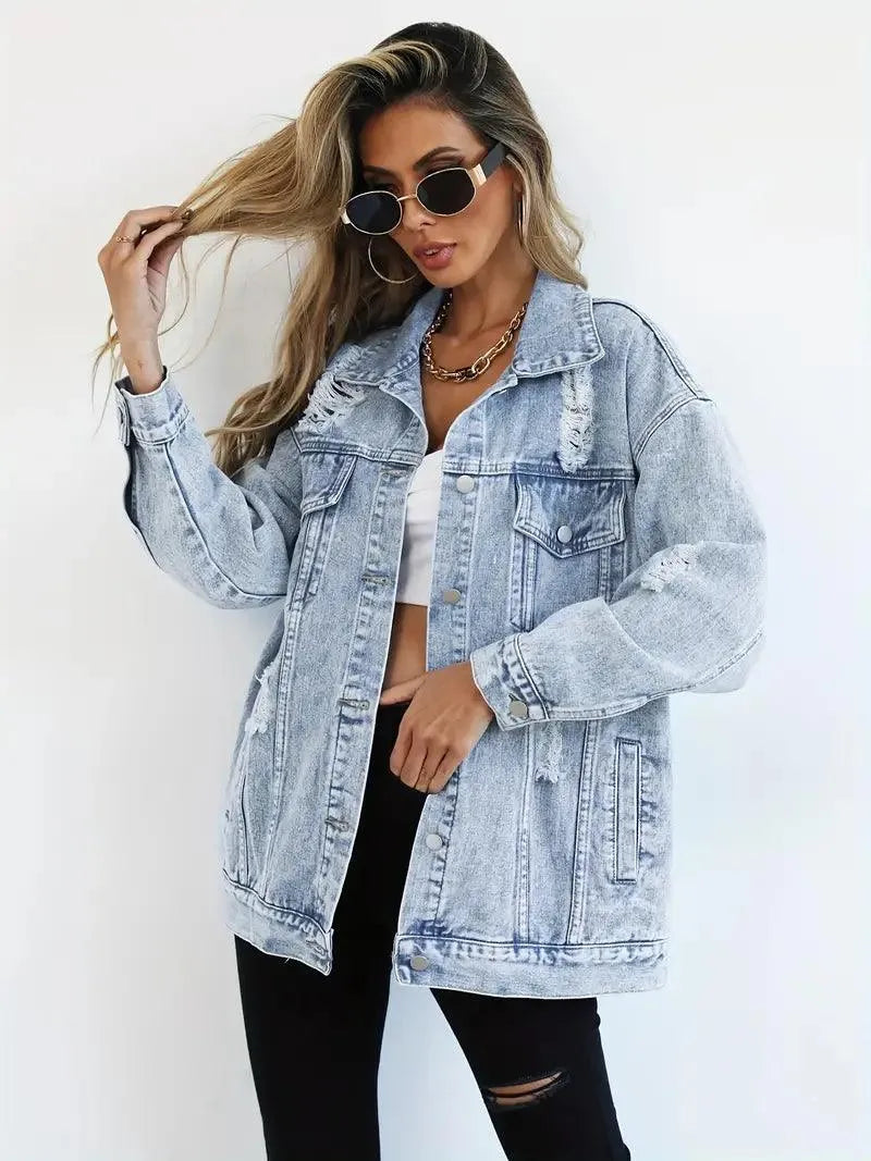 Klaudia | Women's Oversized Denim Jacket
