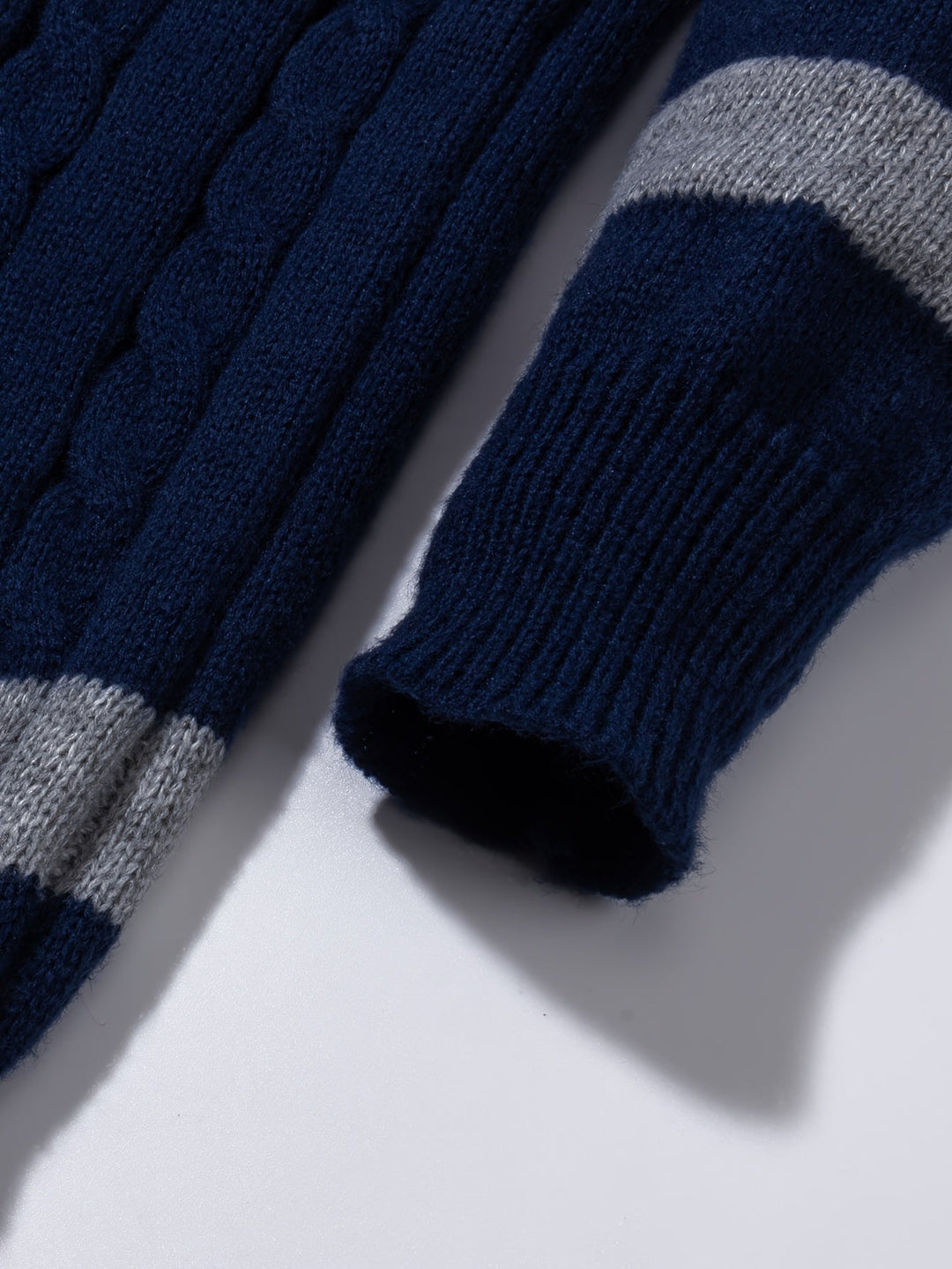 Men's Cable Knit Crew Neck Jumper
