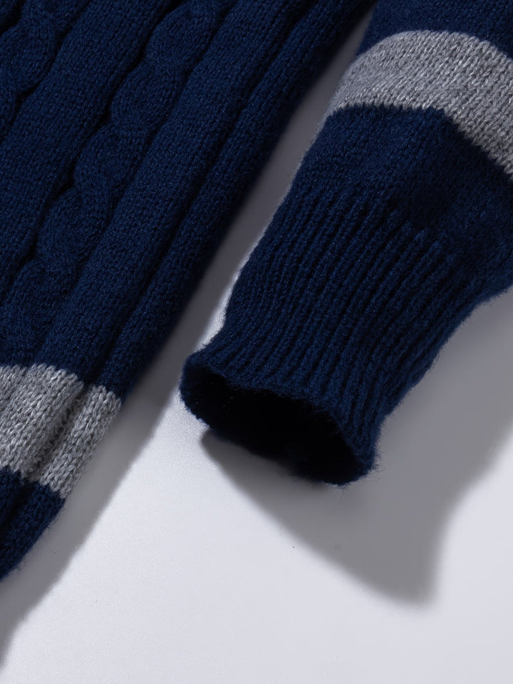 Men's Cable Knit Crew Neck Jumper