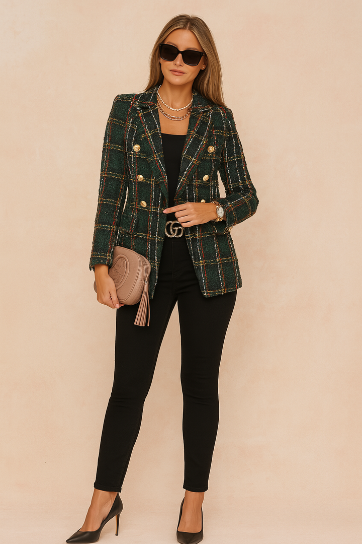 Women's Checked Blazer