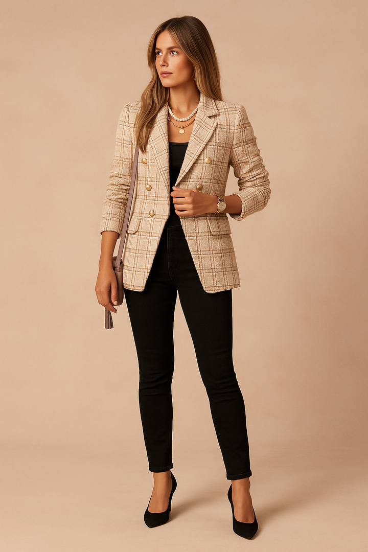 Women's Checked Blazer