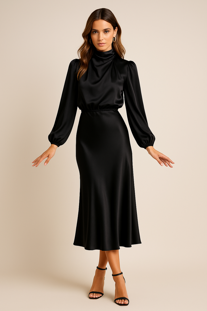 High Waist Midi Evening Dresses