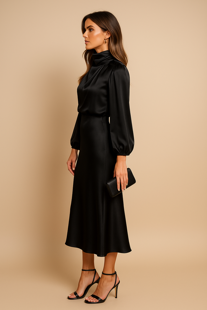 High Waist Midi Evening Dresses