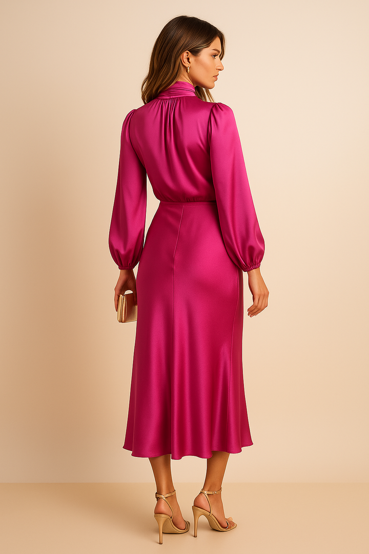 High Waist Midi Evening Dresses