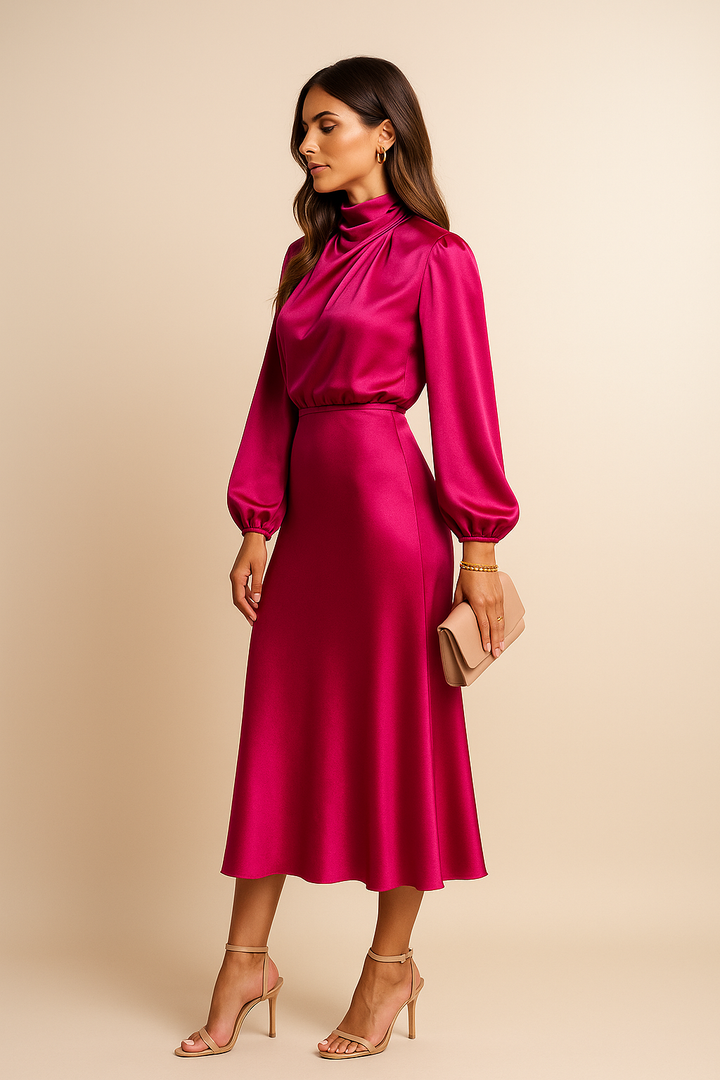 High Waist Midi Evening Dresses