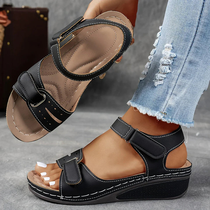 Aurora | Women's Wedge Sandals with Adjustable Straps