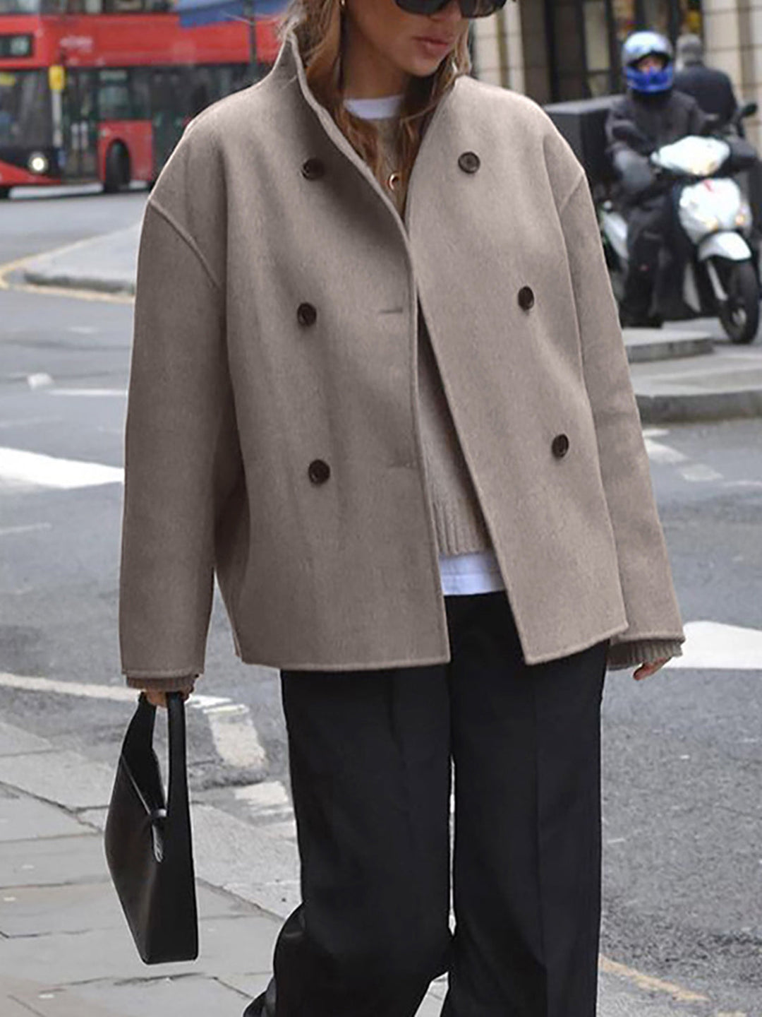 Women's Double-Breasted Pea Coat