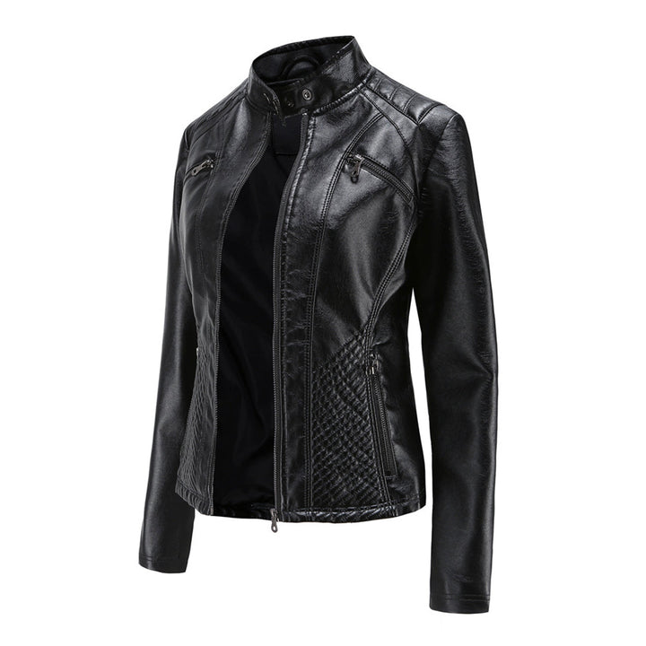 Women's Spring Jacket with Stand-Up Collar