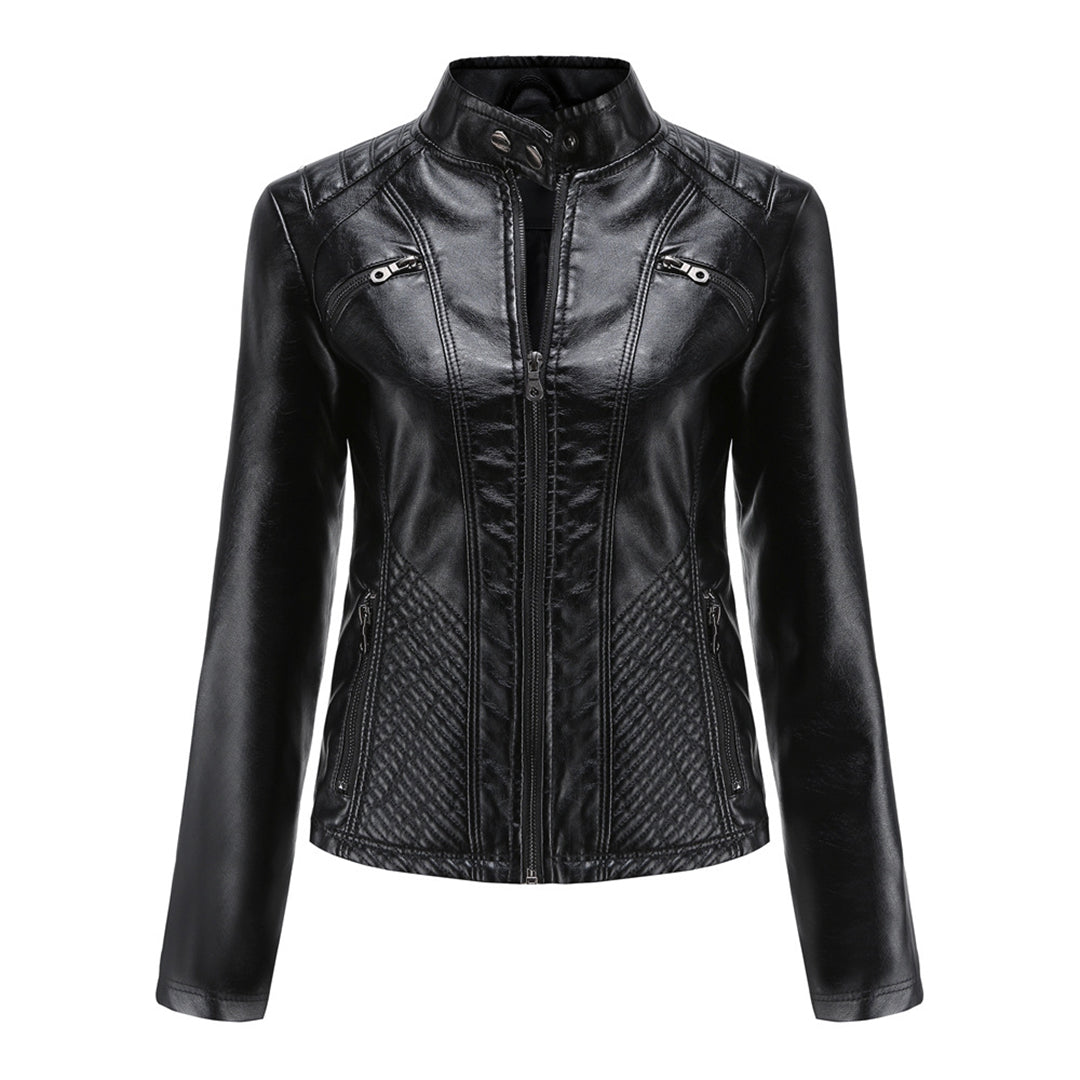 Women's Spring Jacket with Stand-Up Collar
