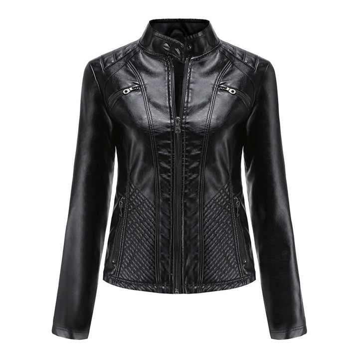 Women's Spring Jacket with Stand-Up Collar