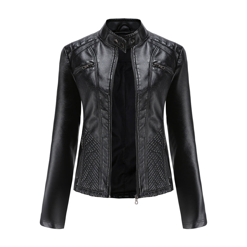 Chaqueta de primavera con cuello alto para mujer