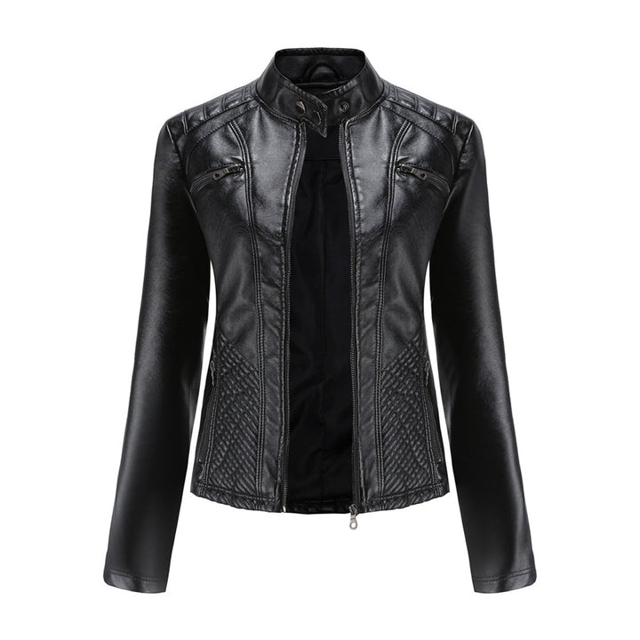 Women's Spring Jacket with Stand-Up Collar