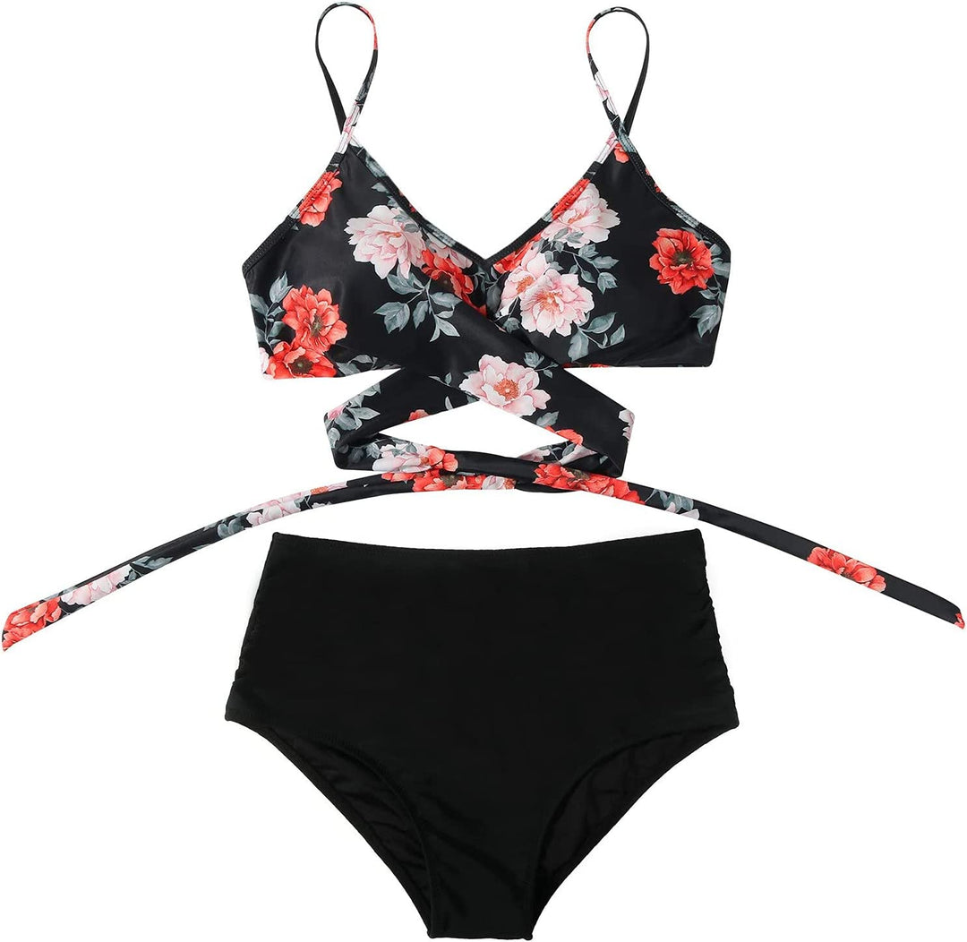 Women's High Waisted Colorful Bikini