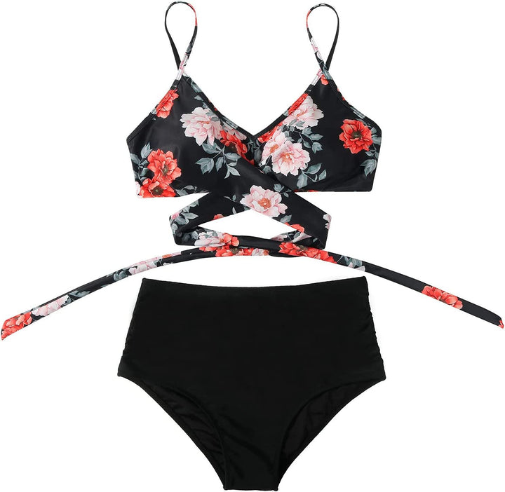Women's High Waisted Colorful Bikini