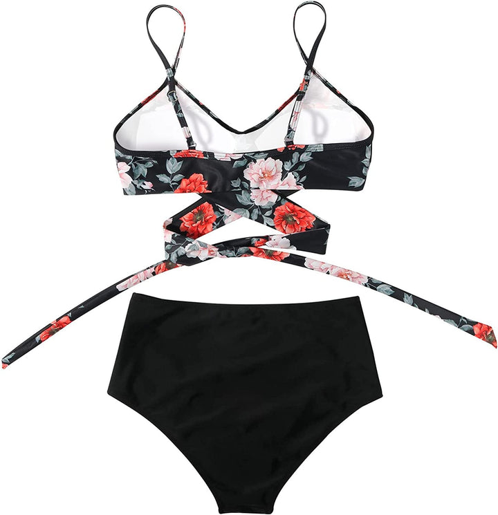 Women's High Waisted Colorful Bikini