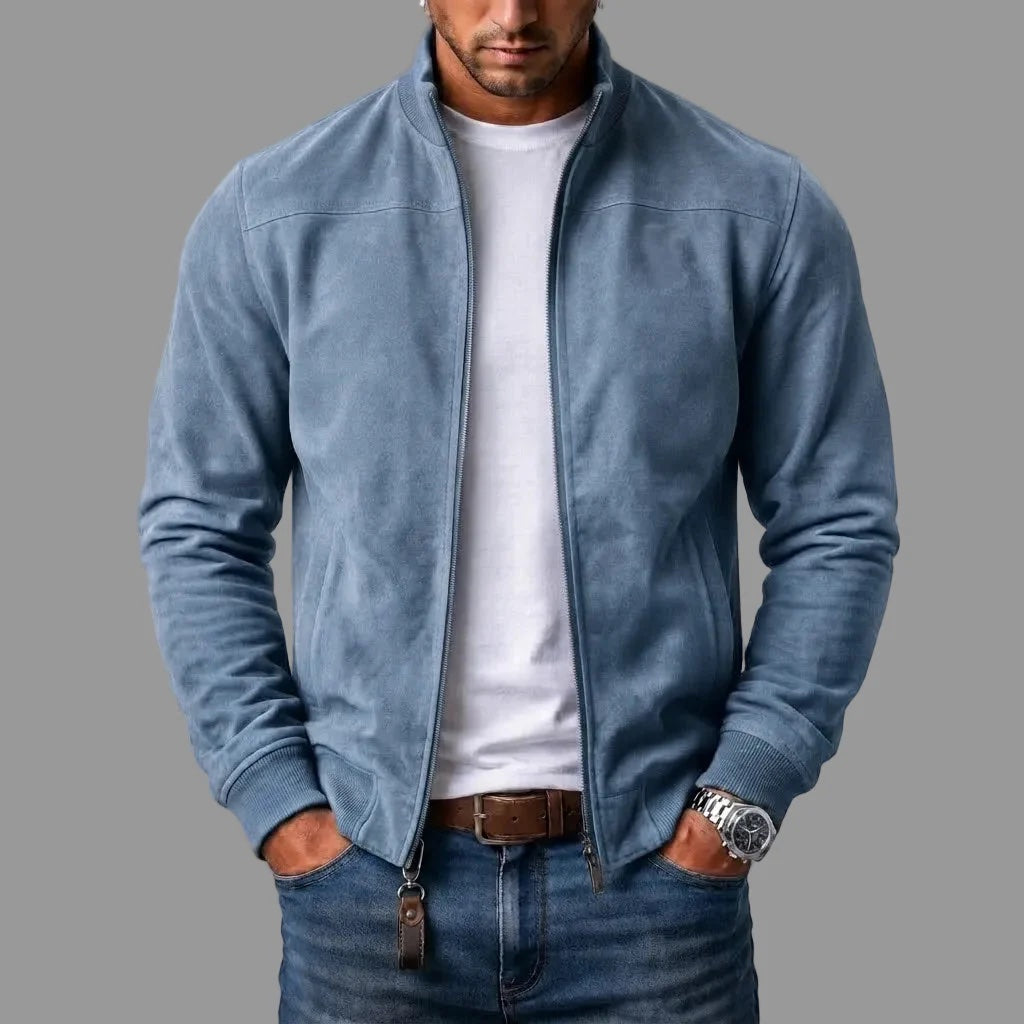 Blouson bomber en daim pour homme