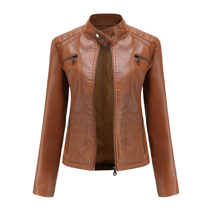 Women's Spring Jacket with Stand-Up Collar