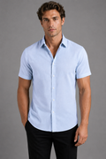 Camicia da uomo a maniche corte dal taglio slim