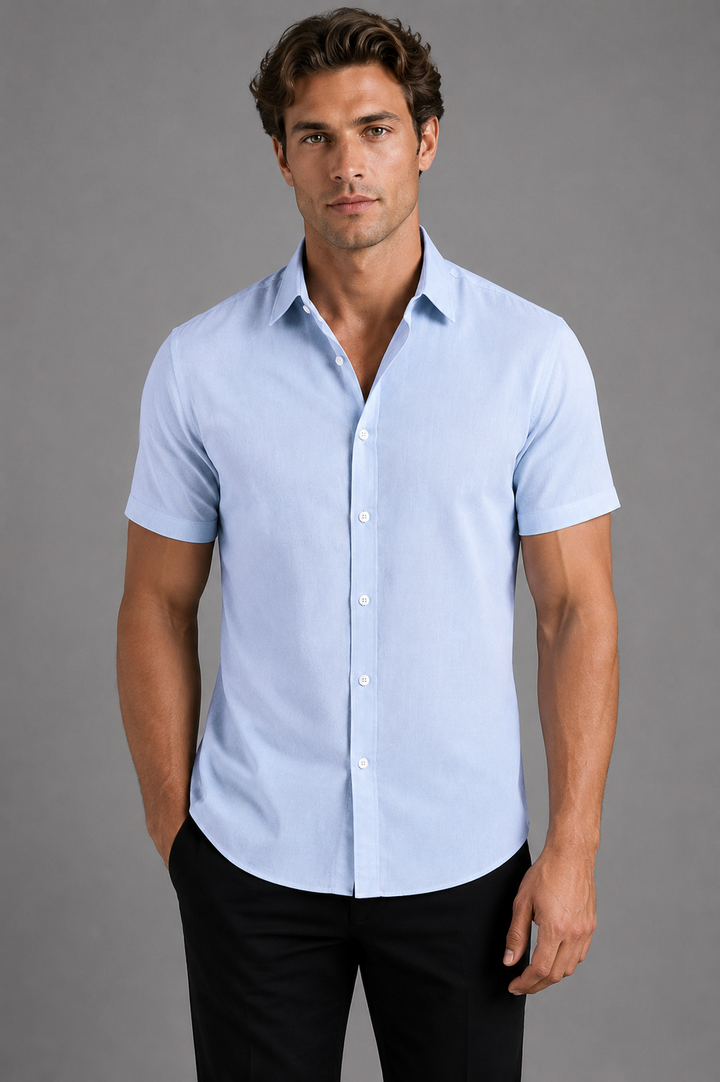 Men's Slim Fit Short Sleeve Shirt