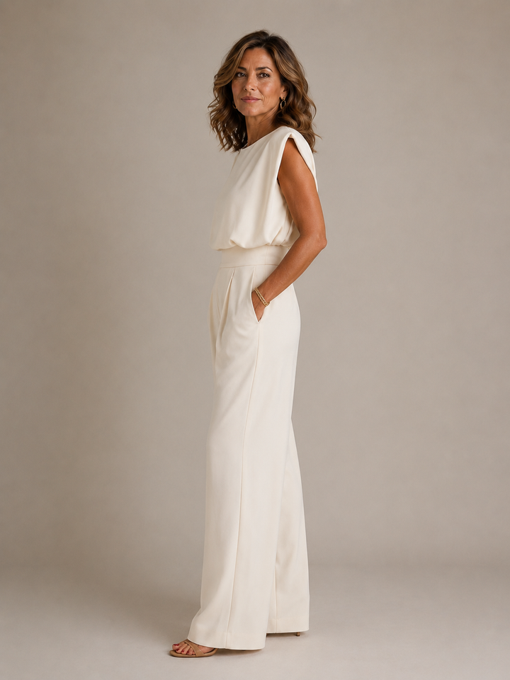 Women's Pleated Wide Leg Jumpsuit
