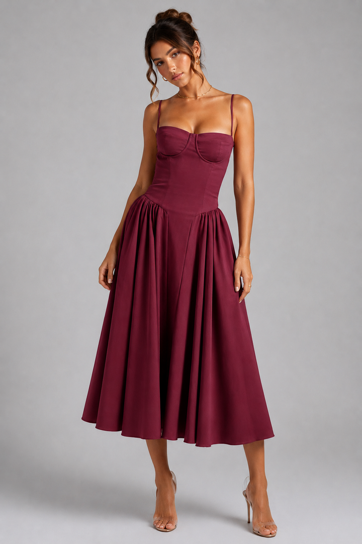 Women's Corset Midi Dress