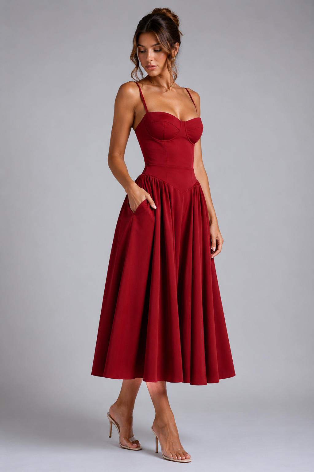 Women's Corset Midi Dress