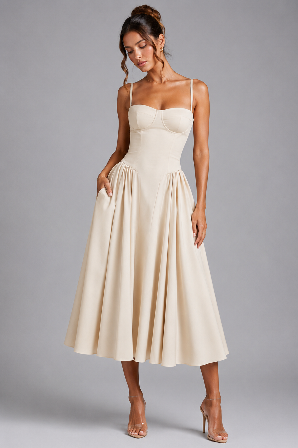Women's Corset Midi Dress
