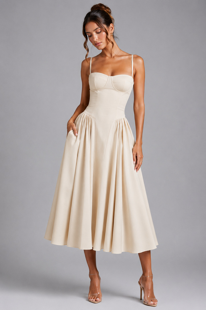 Women's Corset Midi Dress