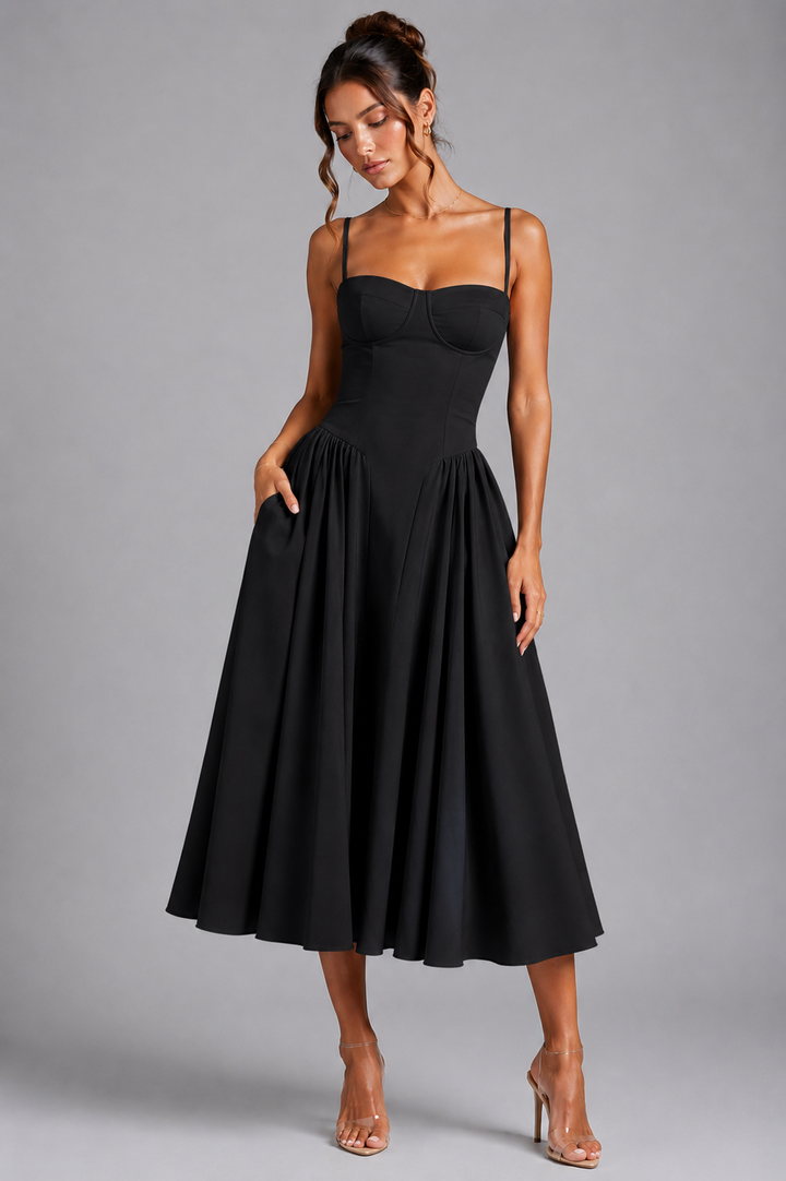 Women's Corset Midi Dress