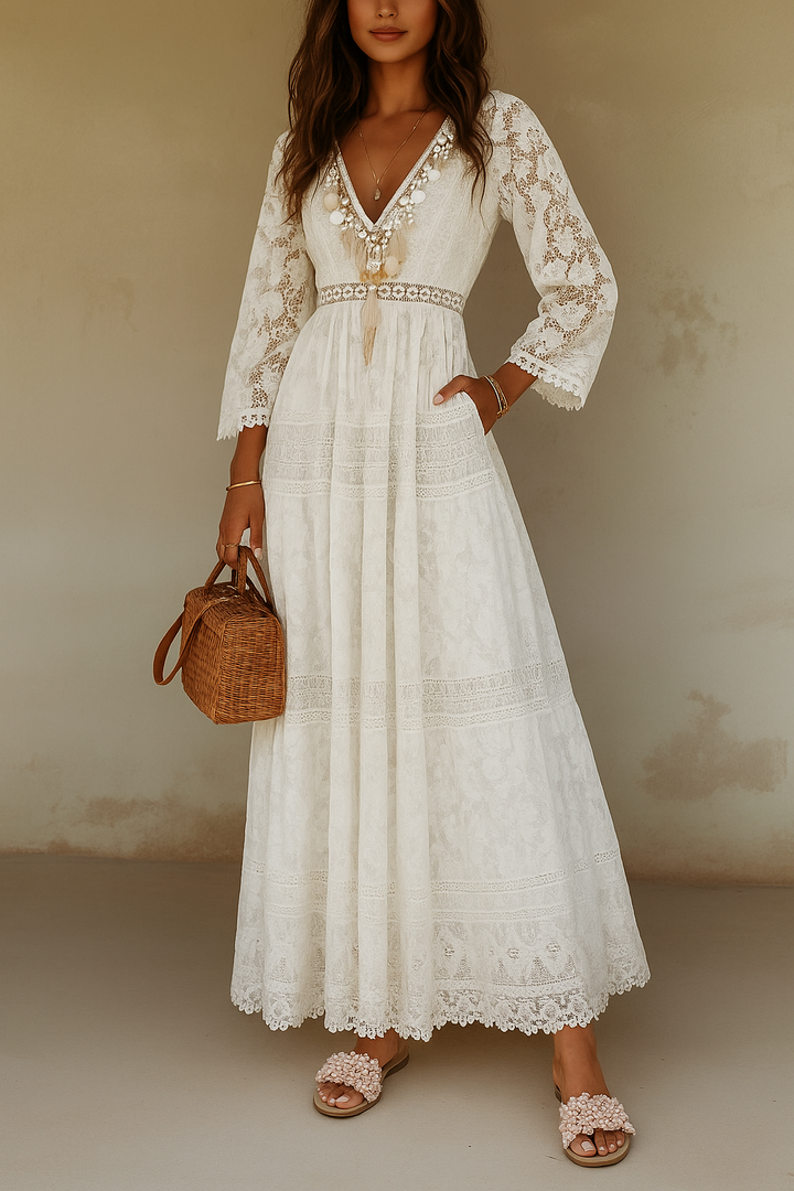 Women's Boho Floral Maxi Dress