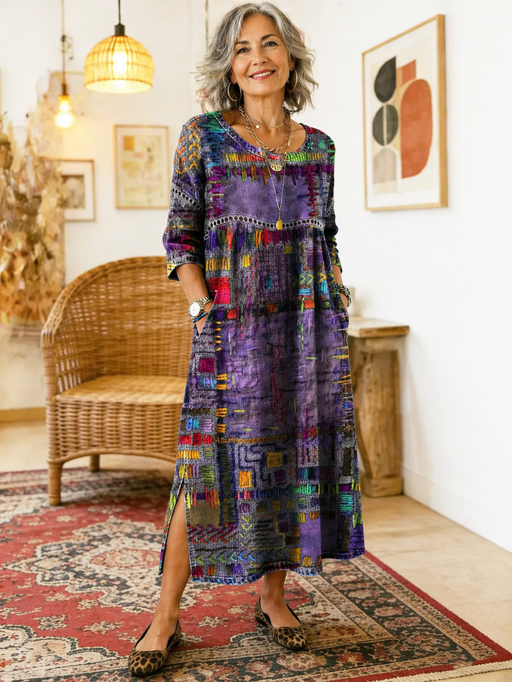 Women's Denim Patchwork Dress