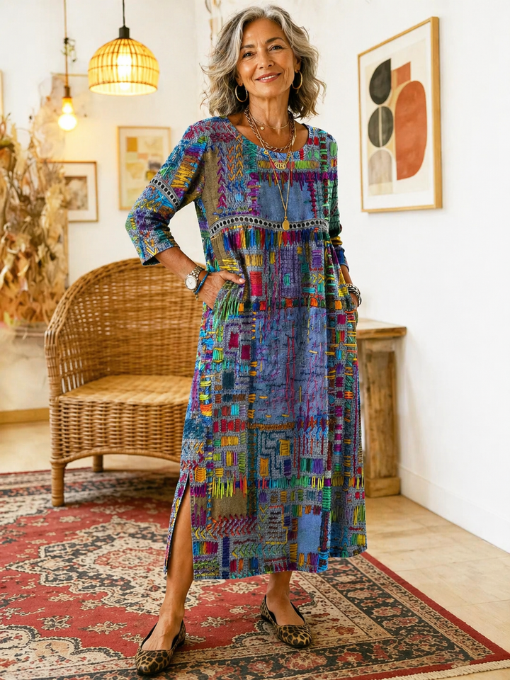 Women's Denim Patchwork Dress