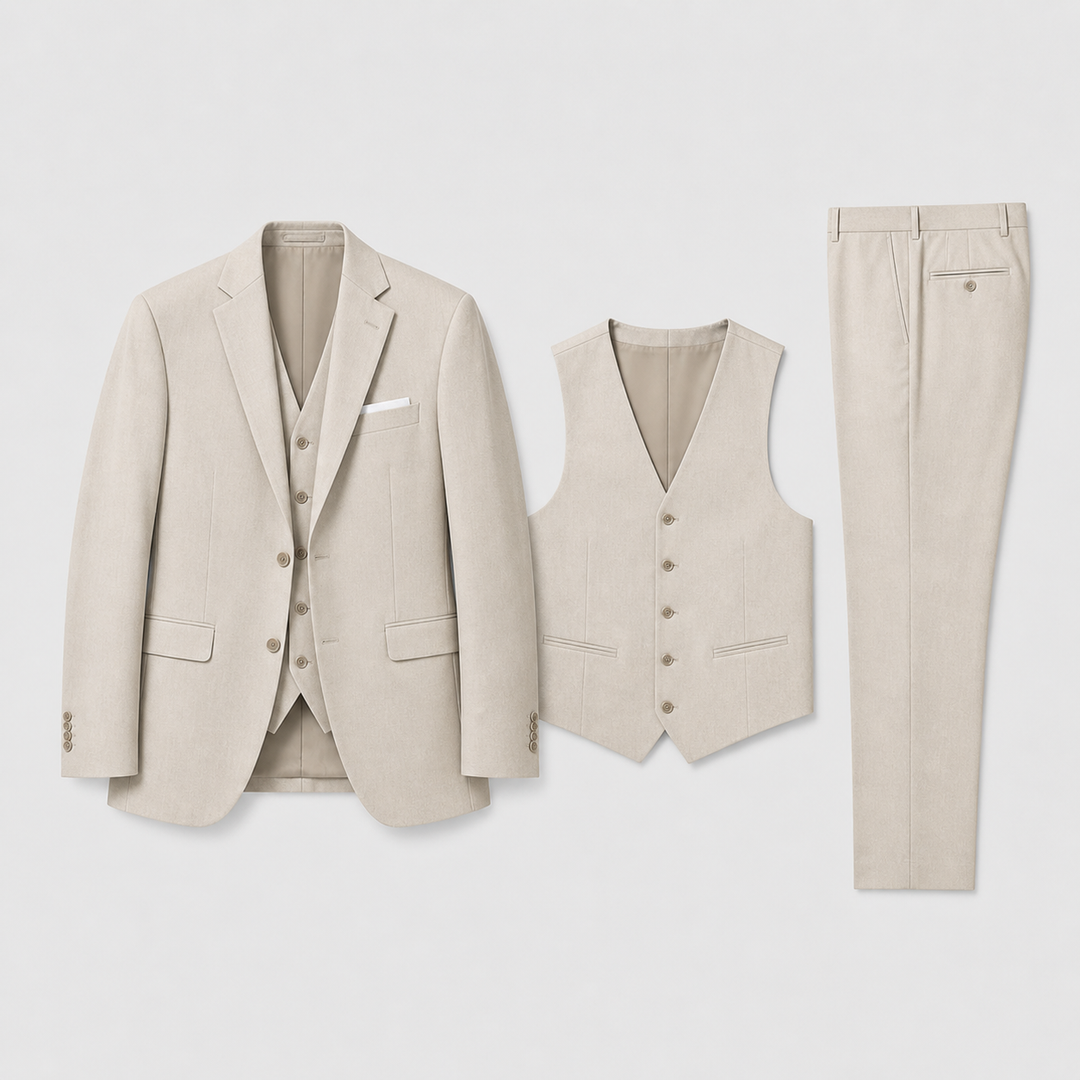 Men's Linen Three Piece Suit